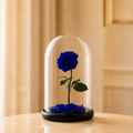 Eternal Sapphire Rose – preserved blue rose under a glass dome