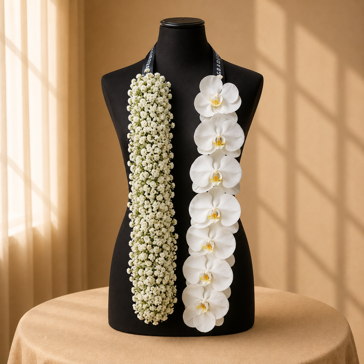 Orchid Grand Garland white phalaenopsis orchid graduation garland