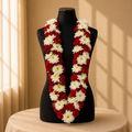 Scarlet Petal Garland red rose and white chrysanthemum graduation garland