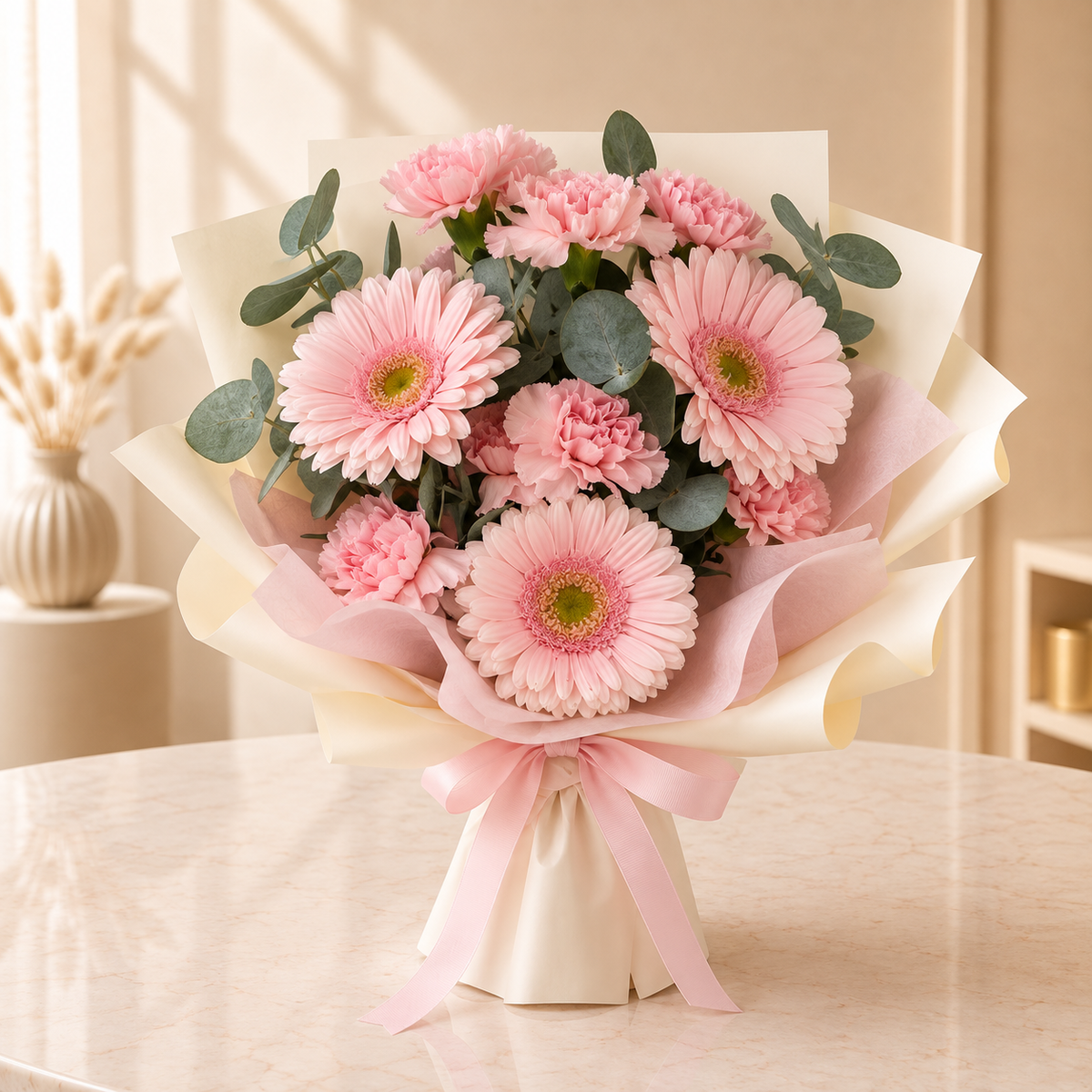 Gerbera Charm Bouquet - Velvety Flowers