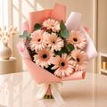 Peach Gerbera Grace - Velvety Flowers