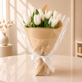 Pure White Tulip Charm - Velvety Flowers
